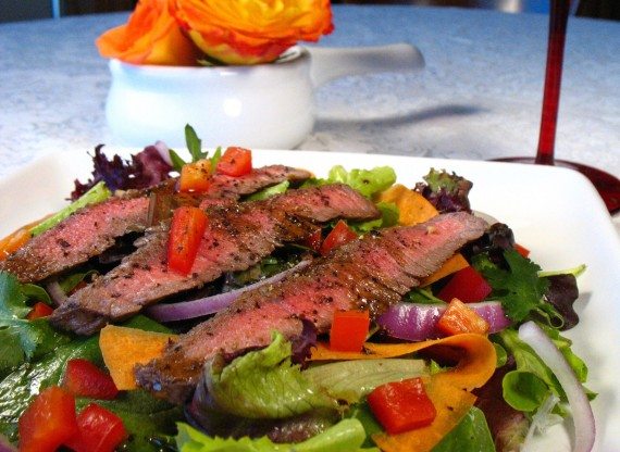 steak-salad